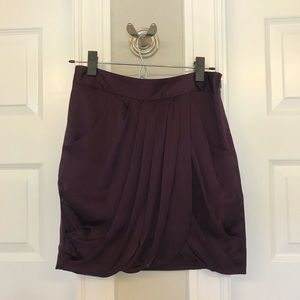 Club Monaco Satin Purple mini skirt
